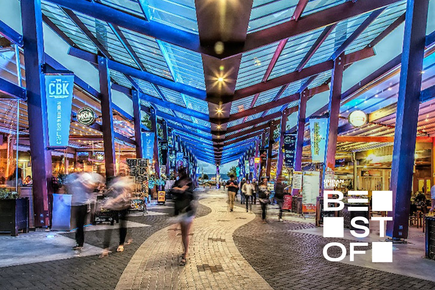 Bustling Eat Streat which houses some of the best restaurants and cafes in Rotorua.